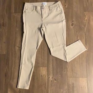 Stretchy straight legged khakis